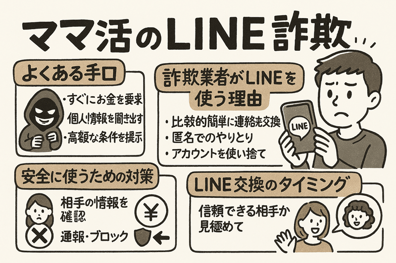 ママ活のLINE詐欺