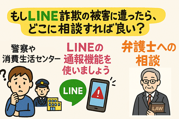 もしLINE詐欺の被害に遭ったら、どこに相談すれば良い？